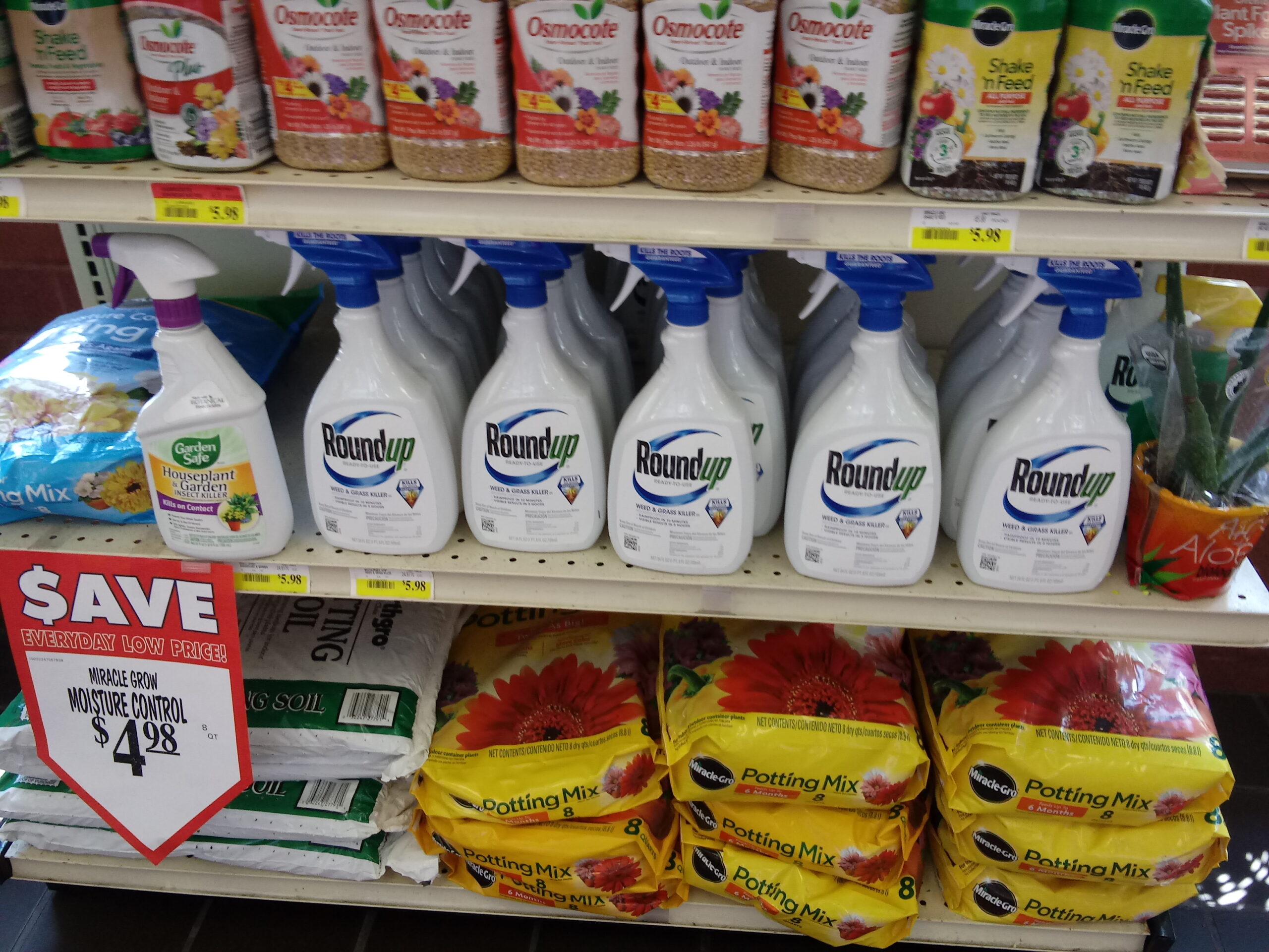 Monsanto's Roundup cleverly displayed at out local grocery store